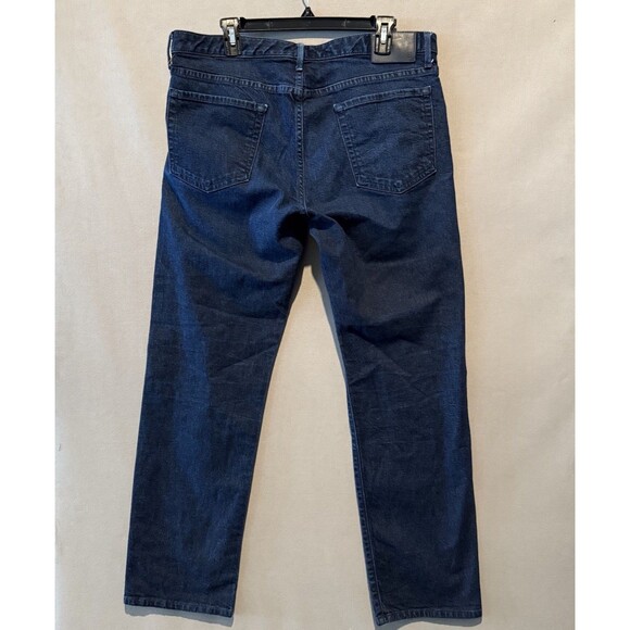 Bonobos Jeans Mens 36x30 Blue Dark Wash Stretch Denim Straight Leg Casual Pants - Picture 2 of 9